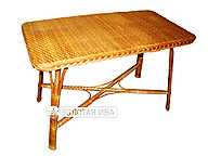 Прямоугольный плетеный стол